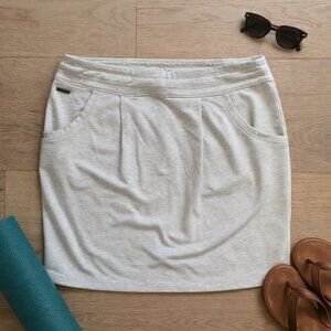 Lole Light Grey A-Line Skirt Pleated Front Stretch Waist Eco Friendly Women’s XS